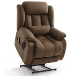 Restreal Dual-Motor Lay Flat Lift Recliner | Linen Fabric, Massage & Heat, USB Port & Lumbar Pillow