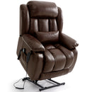 Restreal Infinite Position Leather Lift Recliner | Extend Footrest, Heat & Massage