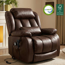 Restreal Infinite Position Leather Lift Recliner | Extend Footrest, Heat & Massage