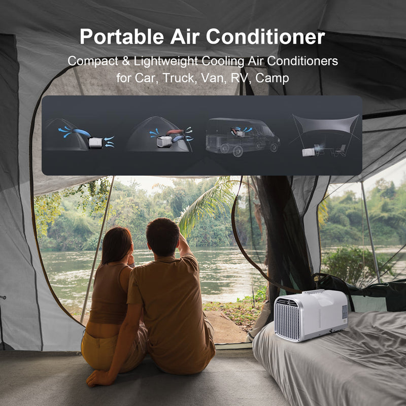 cooling tent for camping Restreal Portable Air Conditioner, 4400BTU 330W Power Camping Tent AC,