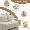Restreal Modular Sectional Sofa with Storage Layer for Living Room, Modern Couch with Side Pocket Washable Removable Cushion Cover, Easy to Install, Beige Linen Fabric