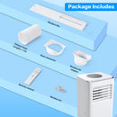 Restreal 12,000 BTU Portable Air Conditioner with Built-in Cool, Dehumidifier&Fan Modes up to 550 Sq.Ft. with Remote Control, White