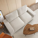 Restreal Modular Sectional Sofa with Storage Layer for Living Room, Modern Couch with Side Pocket Washable Removable Cushion Cover, Easy to Install, Beige Linen Fabric