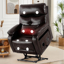 RESTREAL Lay Flat Large Lift Recliner Chair for Elderly with Heat and Massage Brown