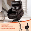 RESTREAL Lay Flat Large Lift Recliner Chair for Elderly with Heat and Massage Brown