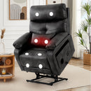 RESTREAL Lay Flat Large Lift Recliner Chair for Elderly with Heat and Massage Grey