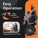 Restreal Lightweight Foldable Electric Wheelchair All Terrain Power Wheel Chair for Adults, Seniors, Elderly, Airline Approved, Silver