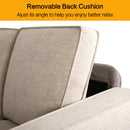 78" & 60" Mid-century Modern Sofa Square Arm Fabric Sofa Loveseats