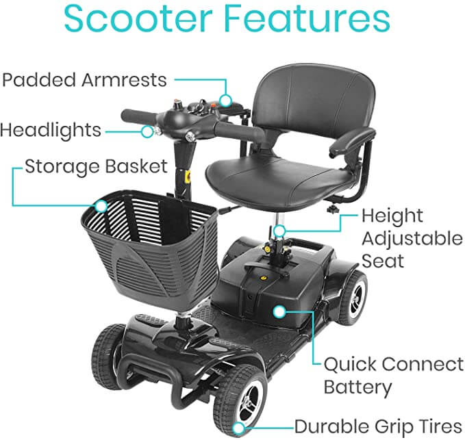 TEKAMON 4-Wheel Electric Powered Mobility Scooter