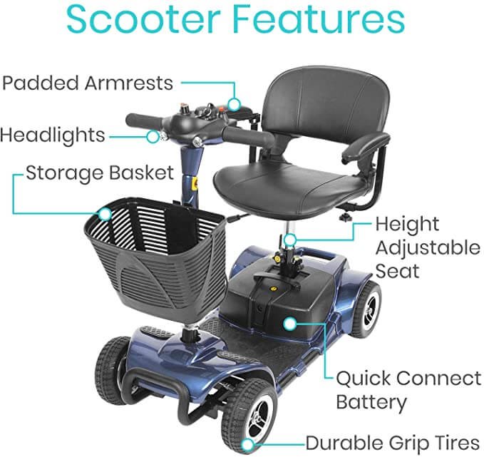 TEKAMON 4-Wheel Electric Powered Mobility Scooter