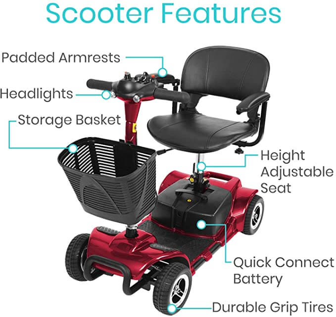 TEKAMON 4-Wheel Electric Powered Mobility Scooter