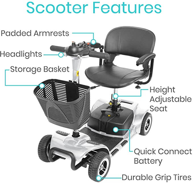 TEKAMON 4-Wheel Electric Powered Mobility Scooter