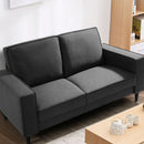ASJMR Wide Loveseat with Armrest, 2-Seater Sponge Polyester Fabric Double Sofa Furniture ASJMR Grey 60.62" *32.67" *33.46" 