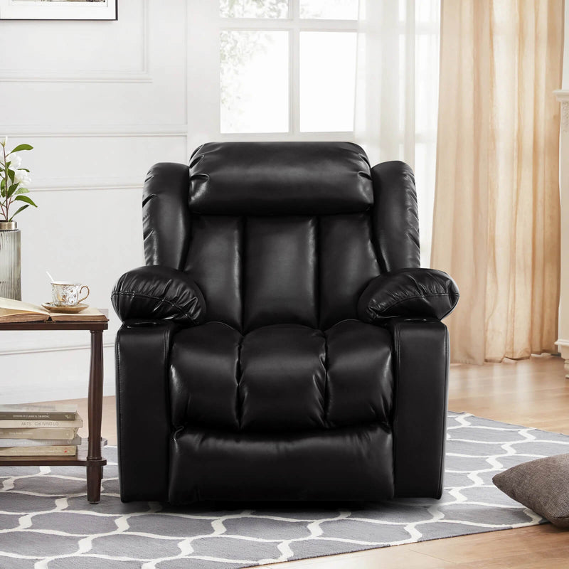 Large Lift Recliner Chair for Elderly with Massage and Heating, Microfiber Leather