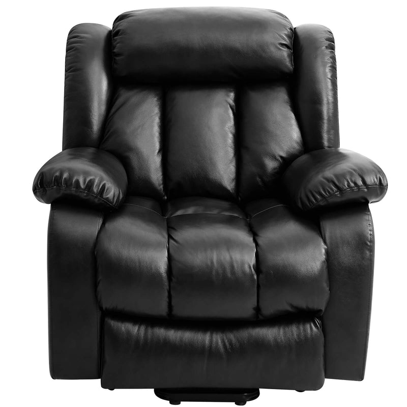 Infinite Position Lift Recliner Chair for Elderly with Massage and Heating, Dual Motor, Real Leather